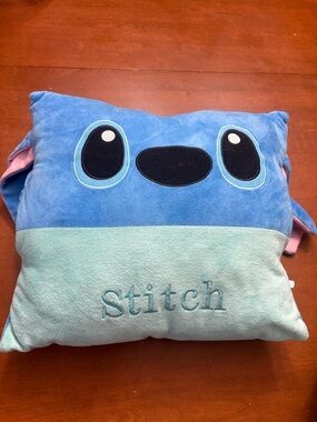 Amazon Blue and Light Green Stitch Plush Pillow